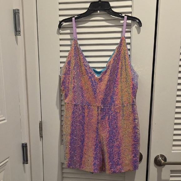 Blackmilk Pants - Blackmilk Multicolor Sequin Jumpsuit